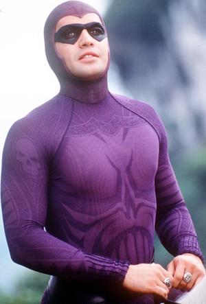 A scene from The Phantom movie, starring Billy Zane.